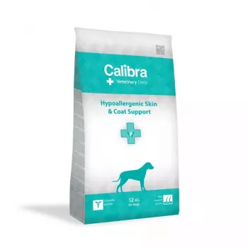 Trockenfutter für Hunde Calibra Veterinary Diets Hypoallergenic Skin & Coat, veterinärmedizinisches Diätfutter, Fisch, 12 kg