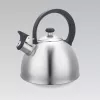 Wasserkocher Maestro MR1302 Edelstahl 2,5 L, induktionsgeeignet, Klappdeckelpfeife, schwarzer Griff
