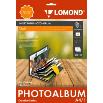 Lomond Large Square Matte Foto-Mini-Album, 51×68 mm — für kleine Abzüge, matte Seiten