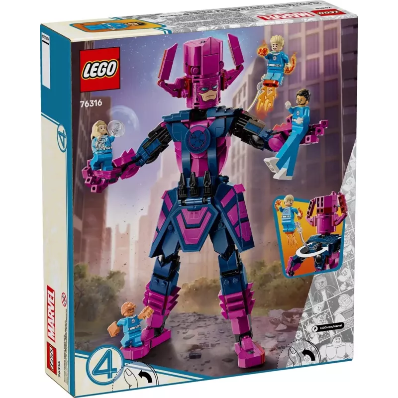LEGO Bauset Marvel Super Heroes 76316 — Fantastic Four: Galactus Minifiguren-Set, 427 Teile, 4 Minifiguren, Alter 9+