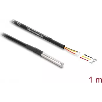 Sensor-/Aktor-Kabel DELOCK 91407, 1 m, Stecker, schwarz