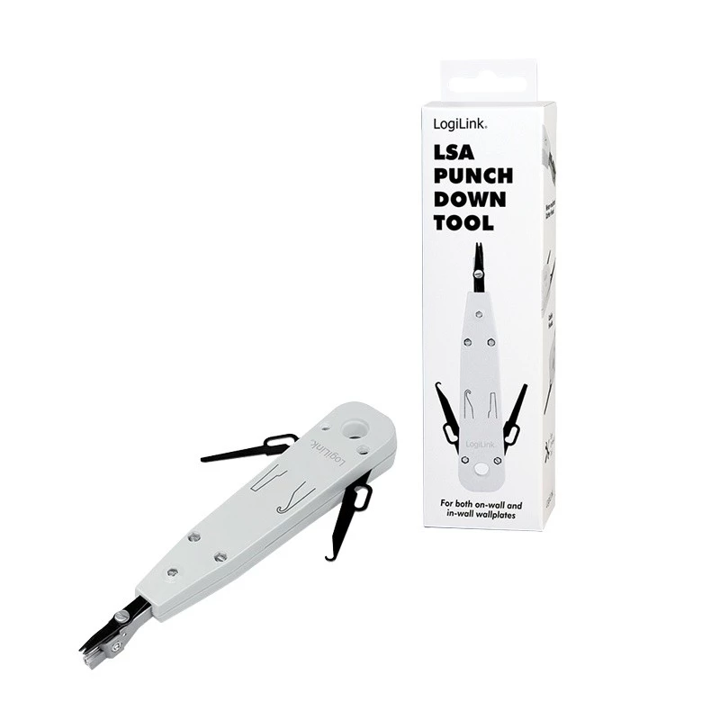 Kabel-Crimpzange LOGILINK WZ0001A für RJ45/RJ11, integrierter Schneider und Abisolierer, weiß