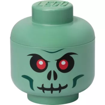 Aufbewahrungsbox Room Copenhagen LEGO Kopf Skeleton klein, grün/schwarz