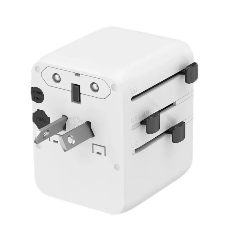 Reise-Netzteil GEMBIRD TPA-1A2C20-01-W — 20 W, USB-A (18 W) + 2× USB-C (20 W), Stecker Typ E, weiß