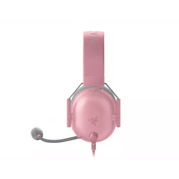 Headset Razer Schwarzshark V2 X kabelgebundenes binaurales Gaming-Headset, 3,5 mm, virtuelles 7.1, 32 Ω, Schaumstoff-Ohrpolster, pink