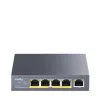 Cudy GS1005P Netzwerk-Switch — 5-Port Gigabit Ethernet mit 4 PoE-Ports, 60 W Gesamtleistung, Metallgehäuse, rackmontierbar