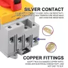 Qoltec 52611 DC-Trennschalter mit Verriegelungsfunktion | Hauptschalter | 1200 V | 32 A | 8 kV | 4P