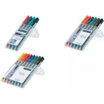 Permanentmarker Staedtler 314 WP4 Schwarz Blau Grün Rot