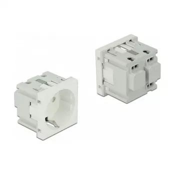 Steckdose DELOCK 81320 CEE 7/3 3P+N+PE 250 V 16 A Weiß ABS 45×45×43 mm