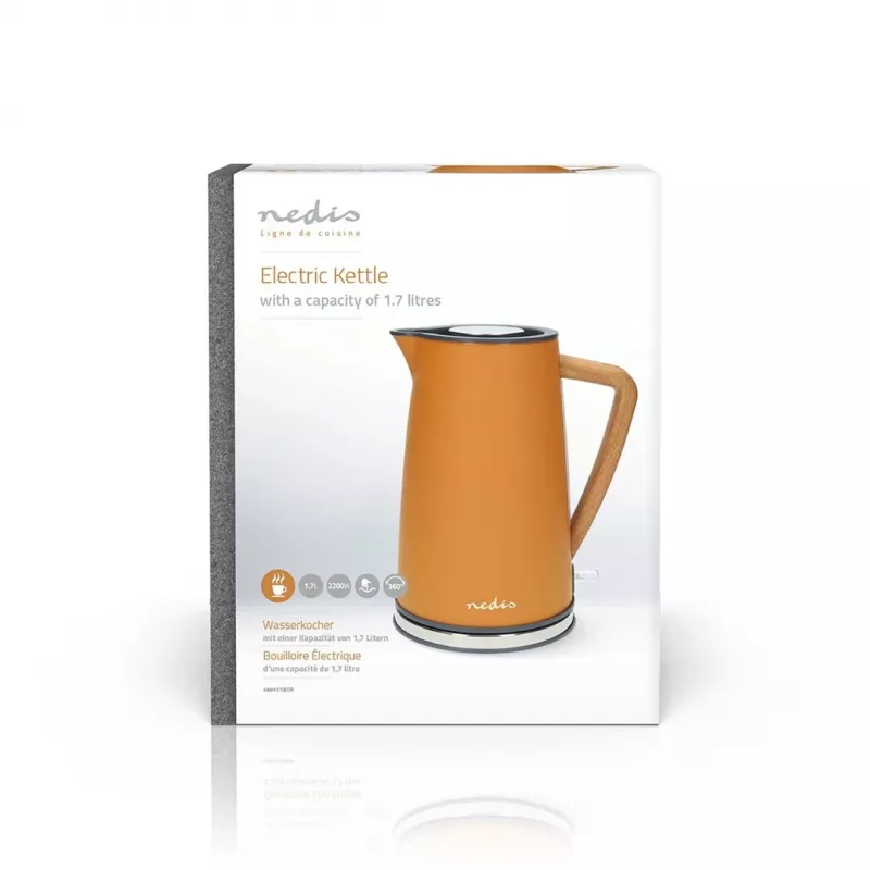 Wasserkocher Nedis KAWK510EOR 1,7 L 2200 W Orange