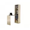 Computer desk top e shop R50 SON Z mit Regal, Ecktisch, eichenfarben, Spanplatte rechteckige Platte
