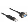 DeLOCK USB 2.0 auf Seriell RS-232 Adapter 50 cm FTDI Schwarz