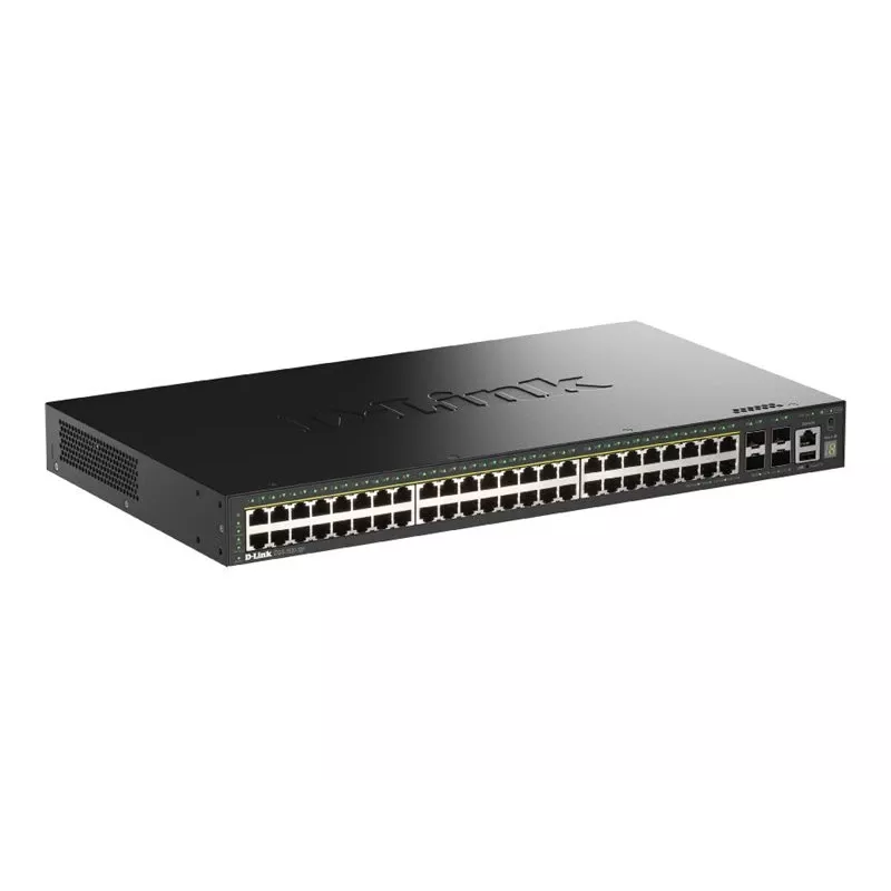 D-Link 52-Port Gigabit Stackable PoE+ Smart Managed Switch mit 4 x 10G SFP+ Ports