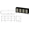 JUTA 4D Kommode 4D 200x39,5x90 schwarz + linol calabria