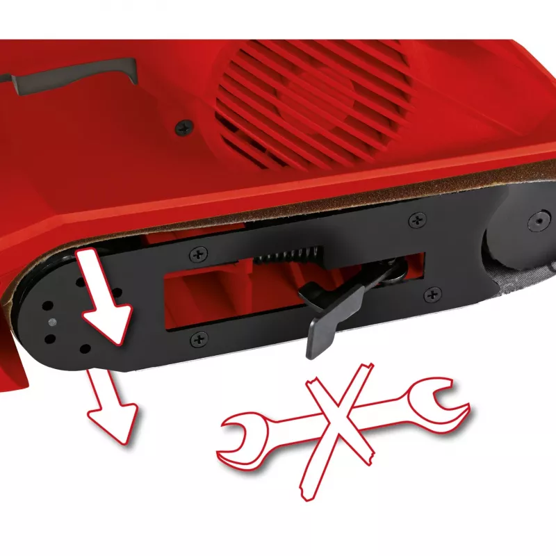 Bandschleifer TC-BS 8038 (Rot/Schwarz, 800 Watt)