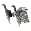 VALUE PCI-Express-Karte, 2x Seriell RS232, D-Sub 9, 1x Parallel EPP/ECP (15.99.2116)