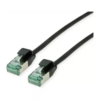 ROLINE RM U/FTP DataCenter Patchkabel Cat.6A (Klasse EA), schlank, schwarz, 0,5 m