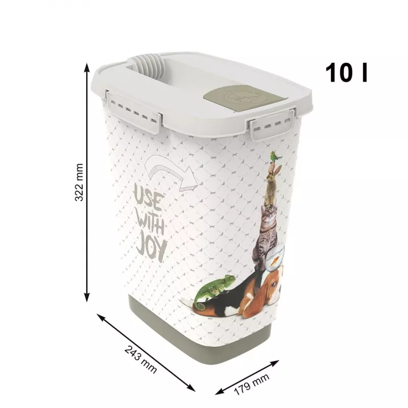 Rotho Cody Futterbehälter, 10 l, Weiß