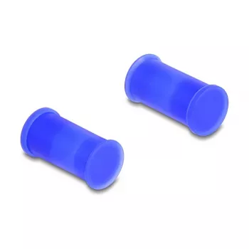 Port-Staubschutzkappe DELOCK 60672 für DL4-Anschlüsse, Silikon, blau, 14×27×14 mm, 10er-Pack