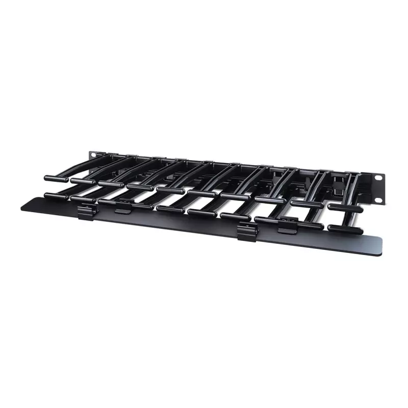 APC NetShelter Kabelmanagement, Horizontaler Kabelmanager, 1U, einseitig mit Abdeckung, Schwarz, 482,6 x 44,45 x 165,1 mm