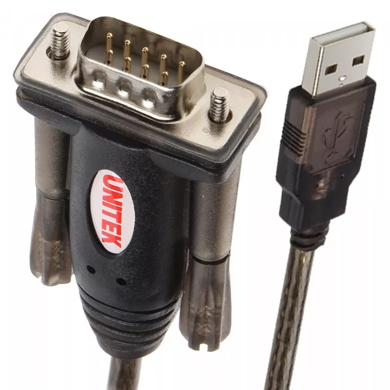 UNITEK Y-105A serielles Kabel Schwarz 1,5 m USB Typ-A DB-9