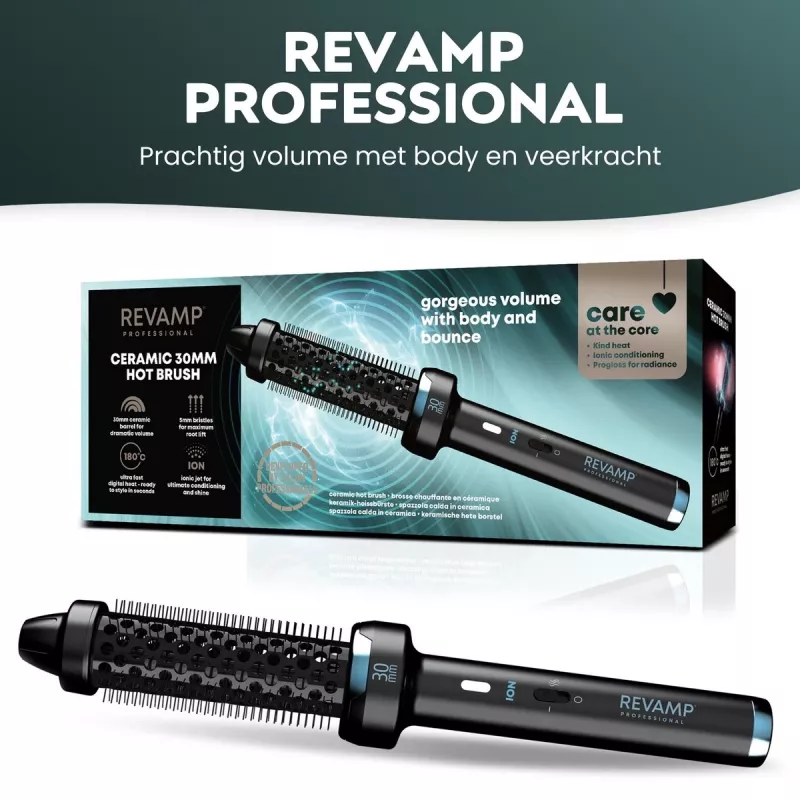 Hot Brush Revamp BR-1300A-EU Ceramic Ionic 30mm – beheizte Stylingbürste für das Haar