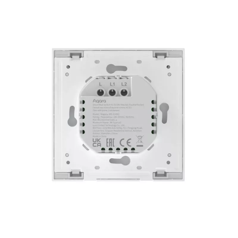 Aqara Smart Wall Switch H1 (No Neutral, Double Rocker) weiß (HomeKit)