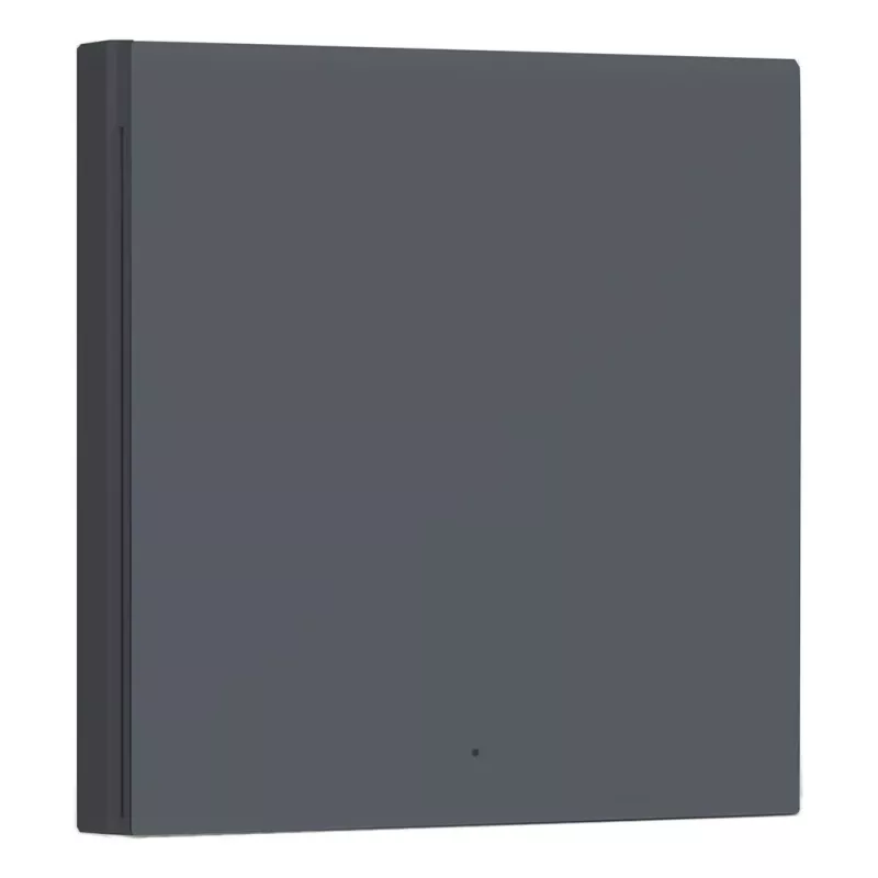 AQARA Smart Wandschalter H1 EU (Ohne Neutralleiter, Einfachwippe) (WS-EUK01-G), Grau - Zigbee Wandschalter mit Relais