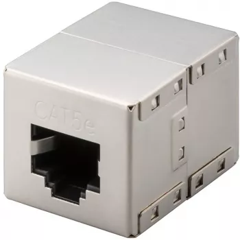 Wentronic Goobay CAT 5e RJ45-Steckverbinder/Kupplung – bis 100 MHz-Netzwerke, geschirmt (15027)