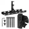 Untertisch-Kabelorganizer MACLEAN MC-105 B, Stahl, verstellbar, passend für Tischstärken von 0,5–50 mm, max. Belastung 5 kg, schwarz