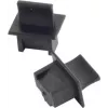helos RJ45-Staubschutzkappe 08-01021 Schwarz — 100er-Pack für ungenutzte Ethernet-Ports