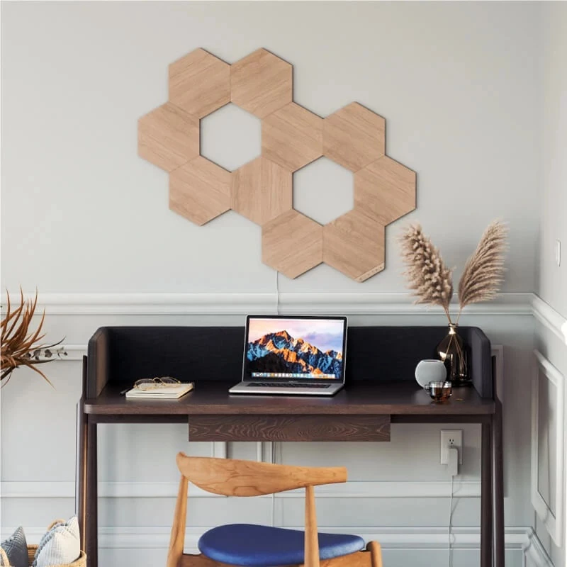 Stimmungsbeleuchtung Nanoleaf Elements Holzoptik Hexagon Erweiterungspaket 3er