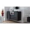 Cama Sideboard VIVA 150 schwarz/schwarz glänzend + weiß
