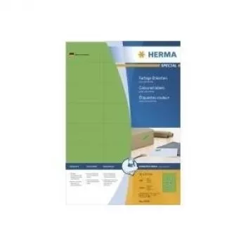 HERMA Etiketten farbig A4 70x37 mm grün Papier matt 2400 Stück