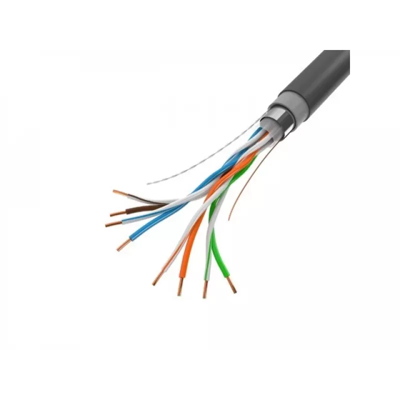 LANBERG Netzwerkkabel Cat5e LCF5-21CU-0305-BK, F/UTP Kupfer, 305 m, 24 AWG, PE-Mantel, schwarz