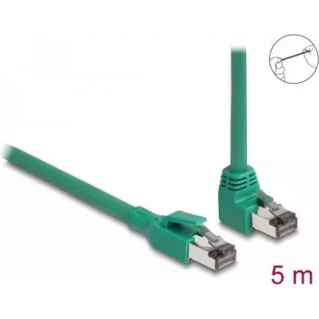 DeLOCK RJ45-Netzwerkkabel PROFINET SF/UTP 90° abgewinkelt 5 m grün