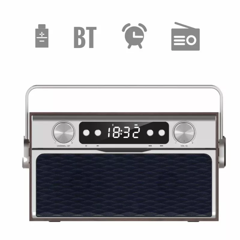 Tragbares Radio MANTA RDI917PRO mit Bluetooth und USB-Wiedergabe