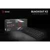 Mechanische Gaming-Tastatur SAVIO SchwarzOUT X2 PEACH — 61 Tasten 60 % QWERTZ, RGB LED, Hot-Swap, USB Typ-A/Typ-C, abnehmbares Kabel