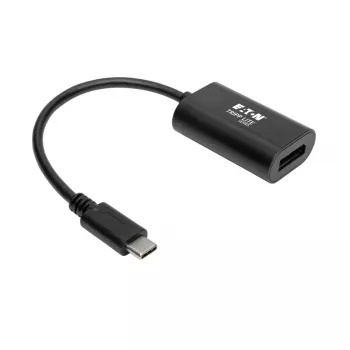 Tripp Eaton Tripp Lite Series USB-C auf DisplayPort Video Adapter Konverter 4K x 2K @ 60Hz, Schwarz, USB Typ C auf DP, USB-C, USB Typ-C 6 Zoll