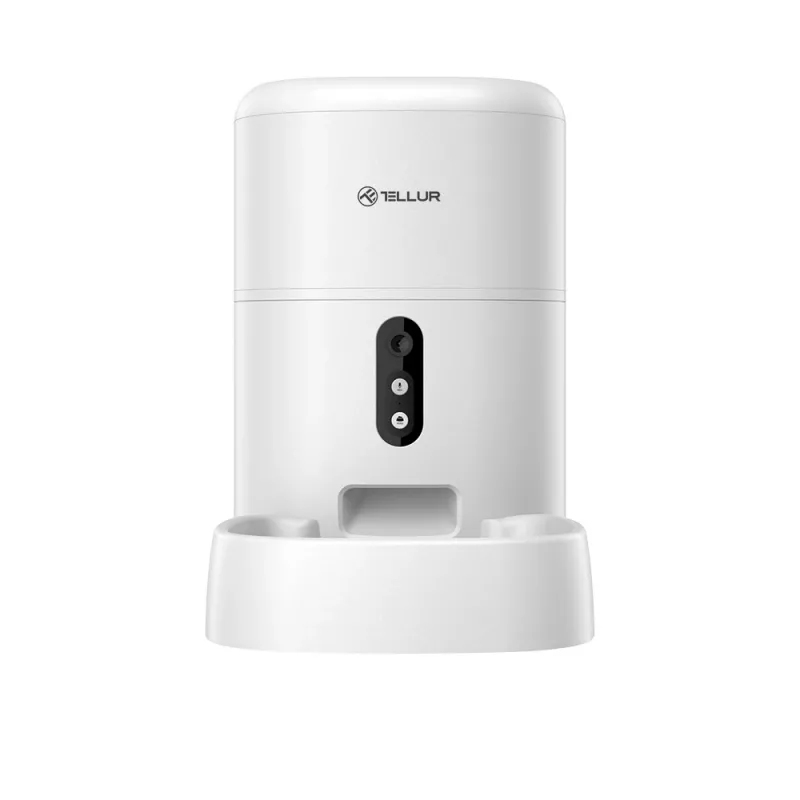 Automatischer Futterspender Tellur TLL331461 mit UltraHD-Kamera, 4 l, Weiß