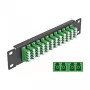 LWL-Patchpanel DeLOCK 10 Zoll 12 Port LC Quad Grün 1U Schwarz