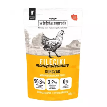 WIEJSKA ZAGRODA Hühner-Monoprotein-Filets – Nassfutter für Katzen – 85g