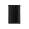 Lanberg wandmontierbarer Installationsschrank 19'' 22U 600x600mm schwarz (Glastür)