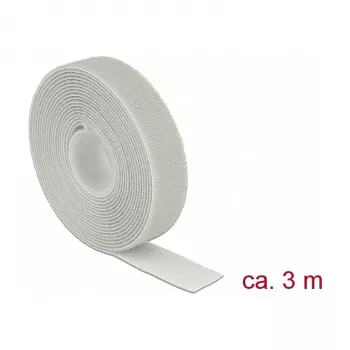 Klettband DELOCK 18279 — grau, 20 mm × 3 m, 1 Stück