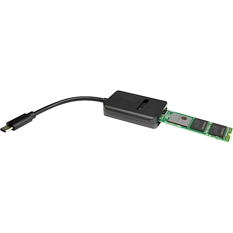 INTER-TECH Adapter M.2 auf USB Type-C K-1696-P2, Buchse M.2, Stecker USB-C, 5V, 37×54×12 mm, schwarz