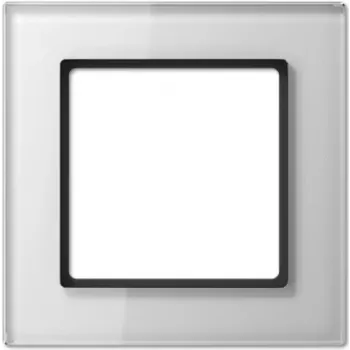 Wandplatte / Schalterabdeckung Jung AC 581 GL WW, Glas, transparent, 84×87 mm