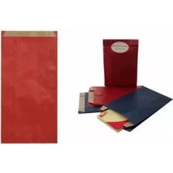 Geschenktüte agipa 102015 — rotes Kraftpapier, 240 × 410 mm, 50 g/m²