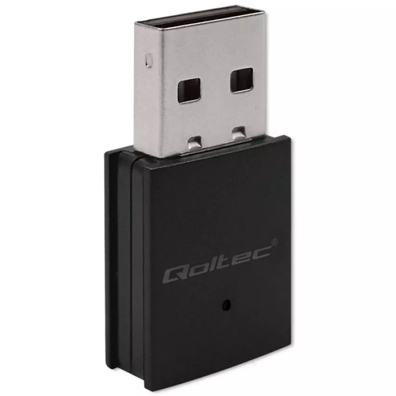 Kompakter kabelloser Mini-USB-WLAN-Adapter QOLTEC 57007 – Single-Band 2,4 GHz, bis zu 150 Mbit/s, interne Antenne