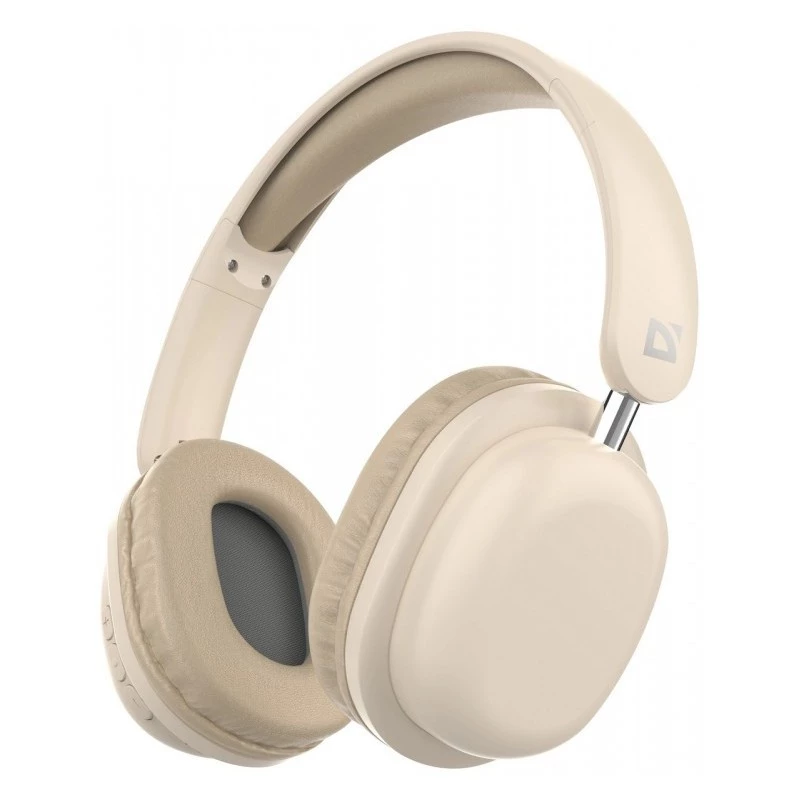 Drahtlose Over-Ear-Kopfhörer DEFENDER EEMOTION B640 BEIGE — binaural, geschlossene Akustik, USB-C, AUX, 20–20000 Hz, 105 dB