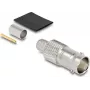 Koaxialer BNC-Buchsenstecker DELOCK 91775 zum Crimpen von RG-6 mit Schrumpfschlauch